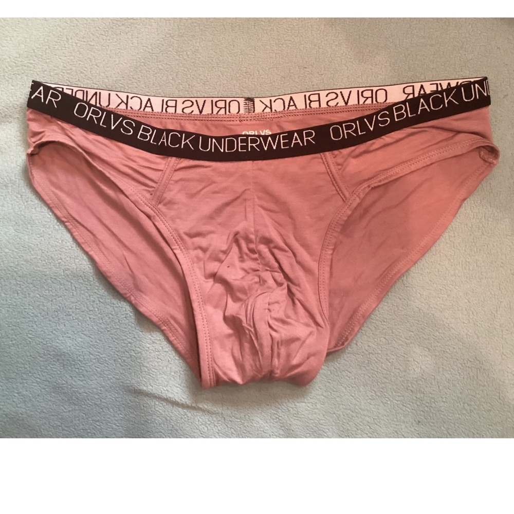 Flesh color sexy brief, with black waist band, super soft and stretchy - Picture 2 of 4